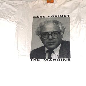 White Short-Sleeve Graphic Tee - Men's Political Portrait Design